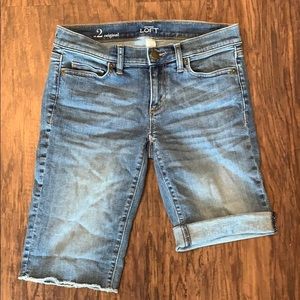 LOFT Bermuda jean shorts